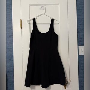 Divided Elegant Black Sleeveless Mini Dress